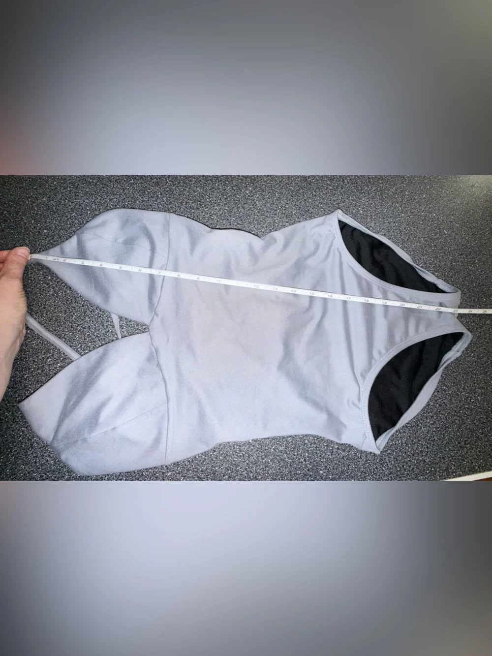 Jo & Jax Gray Dance Leotard with Cross-Back Straps Size Adult Small
